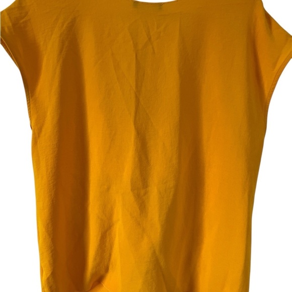 Zara Women's Yellow Tie-Front Top - Picture 2 of 3